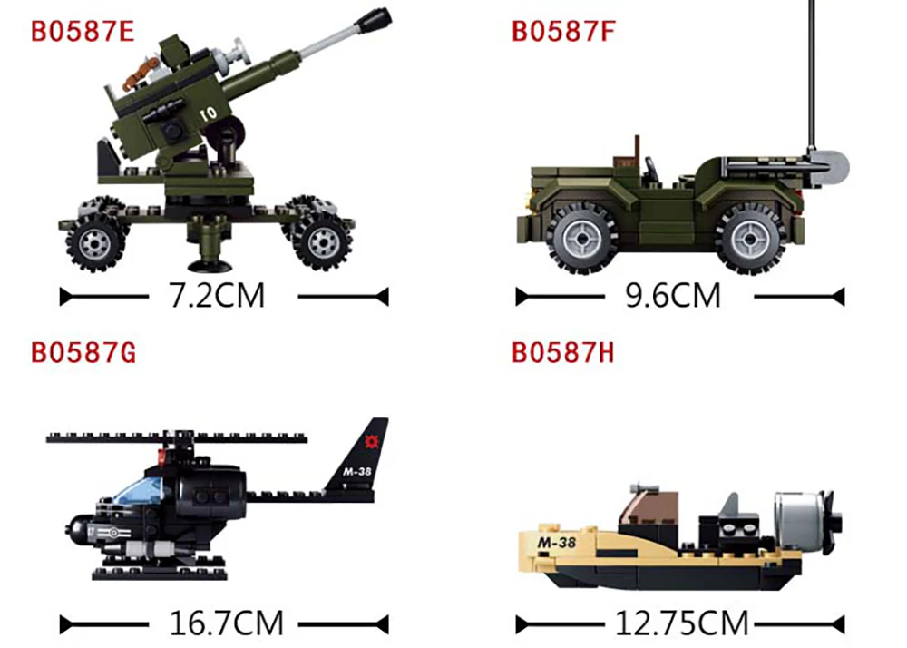 Sluban Army 8-into-1 Mini Brick Set (Assorted) - Image 8