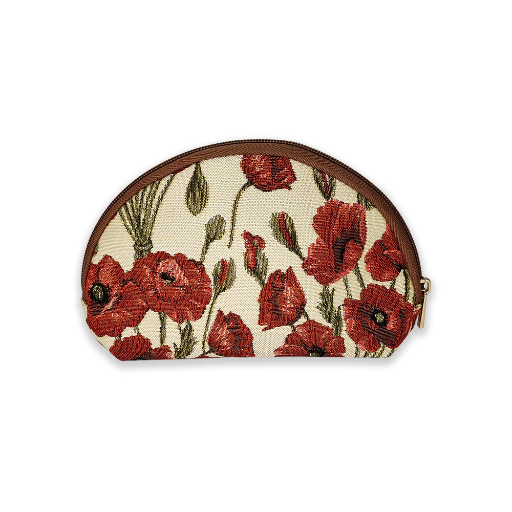 Cosmetic bag: Poppy tapestry