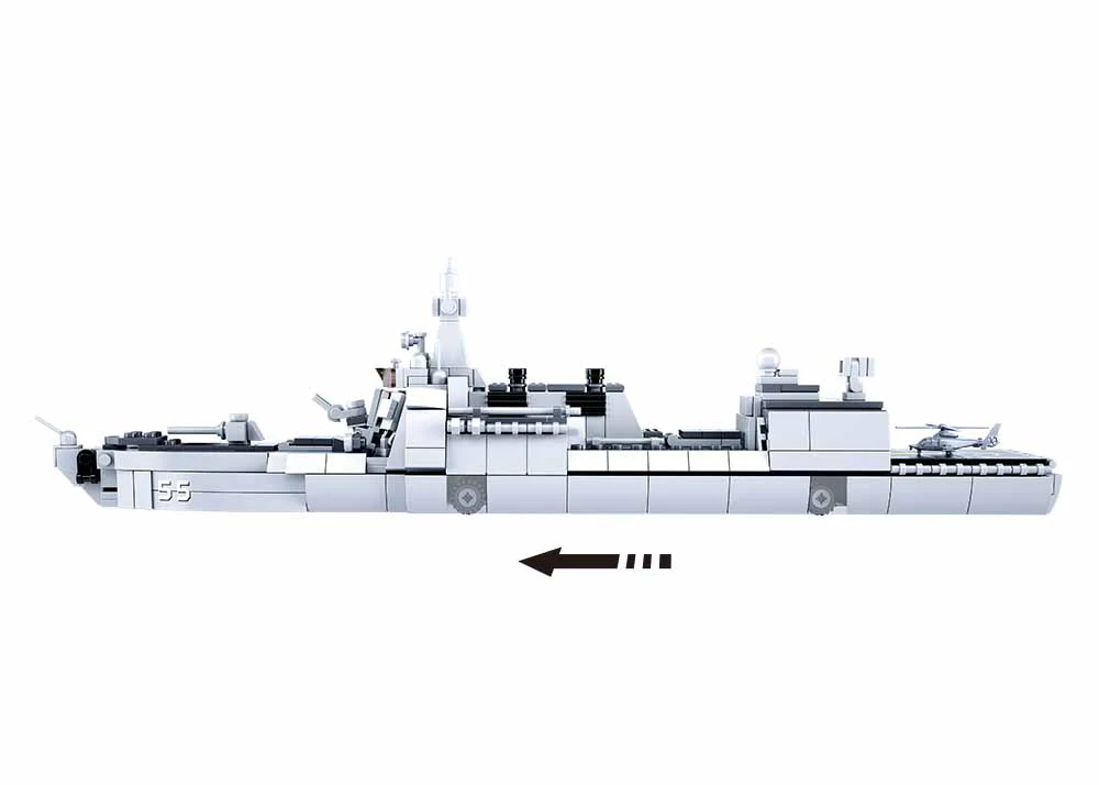 Sluban 1:450 Destroyer Brick Set - Image 5