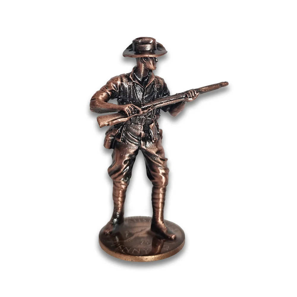 Figurine: Digger on a penny - in action