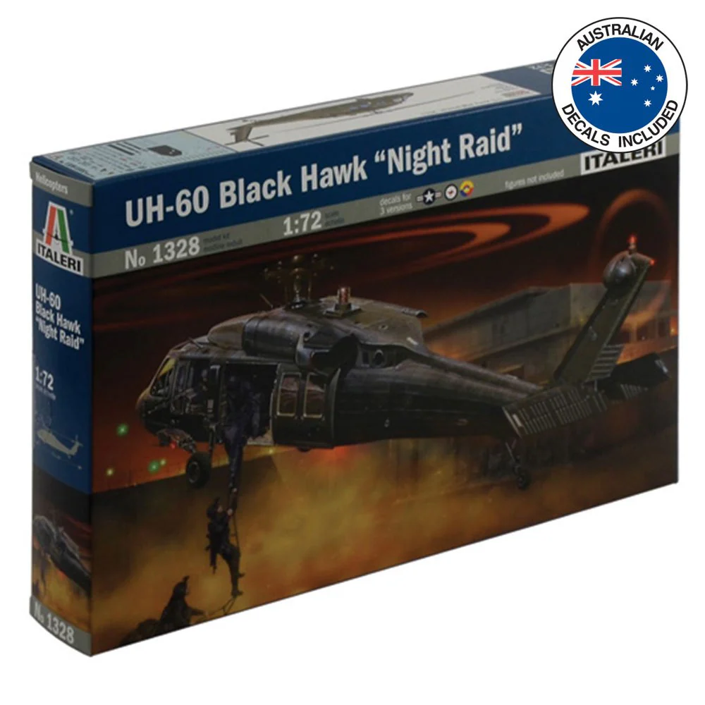 Italeri UH-60/MH-60 Black Hawk "Night Raid' 1:72 Aust Decals