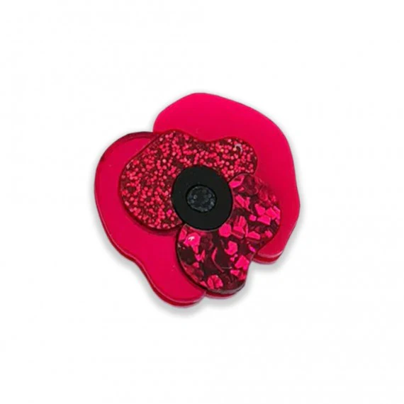 Anzac Poppy Lapel Pin - red