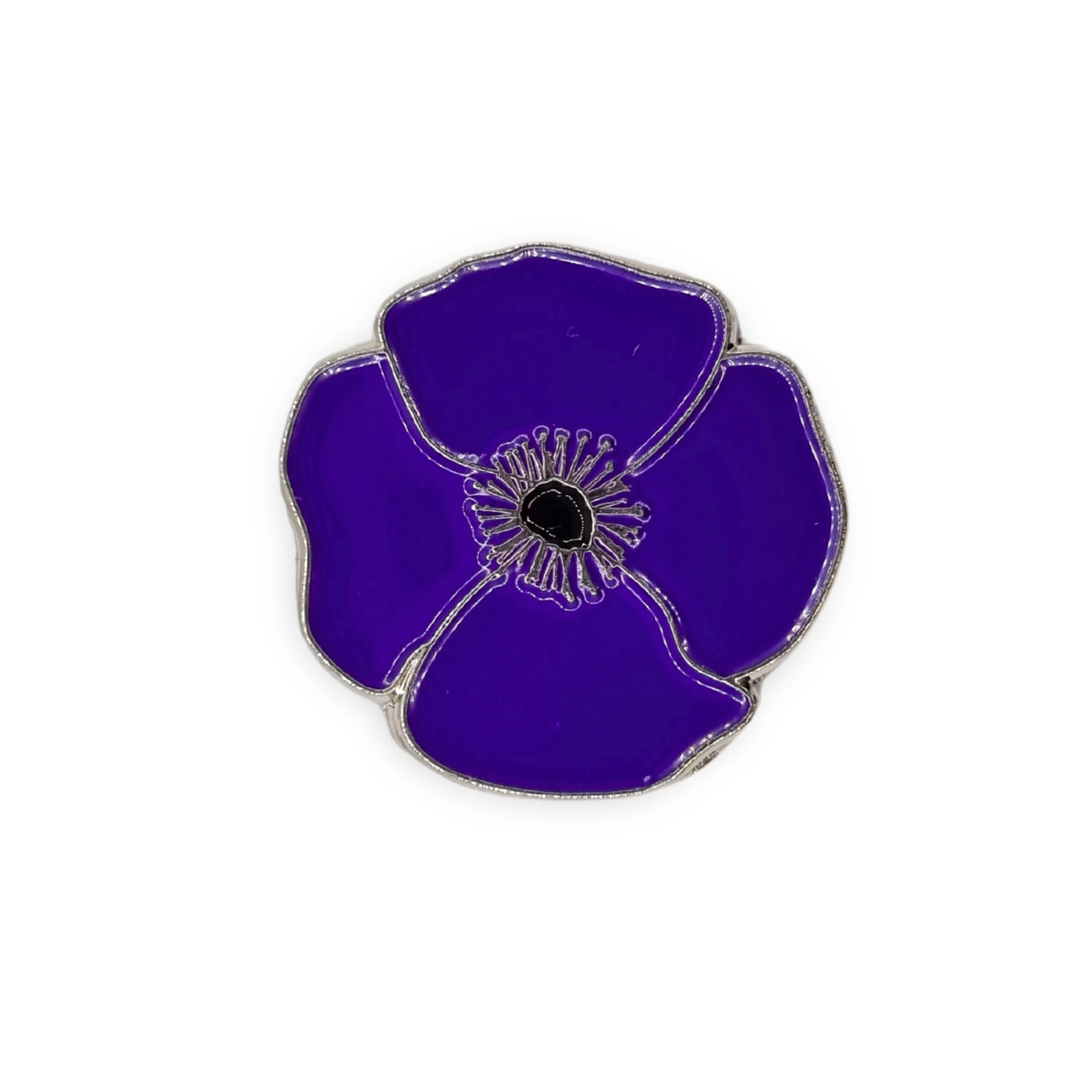 Purple Poppy Lapel Pin