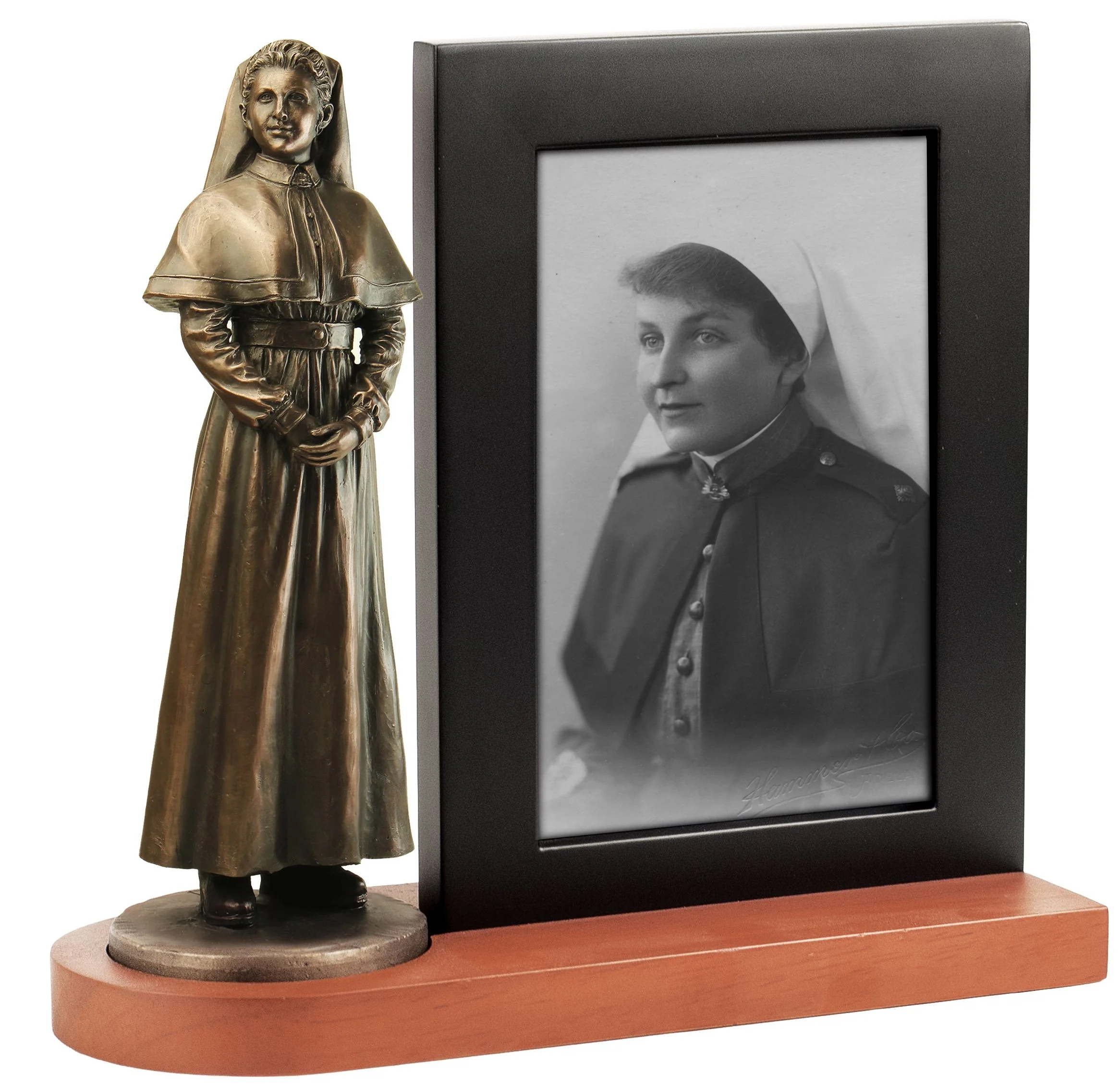 Naked Army Nurse WWI Figurine with Photo Frame