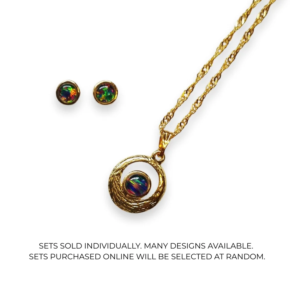 Opal Pendant and Earring Set [small]