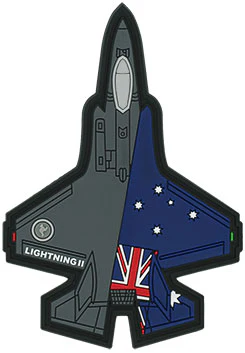 Patch, vinyl: F-35A Lightning II Australian Flag + Velcro