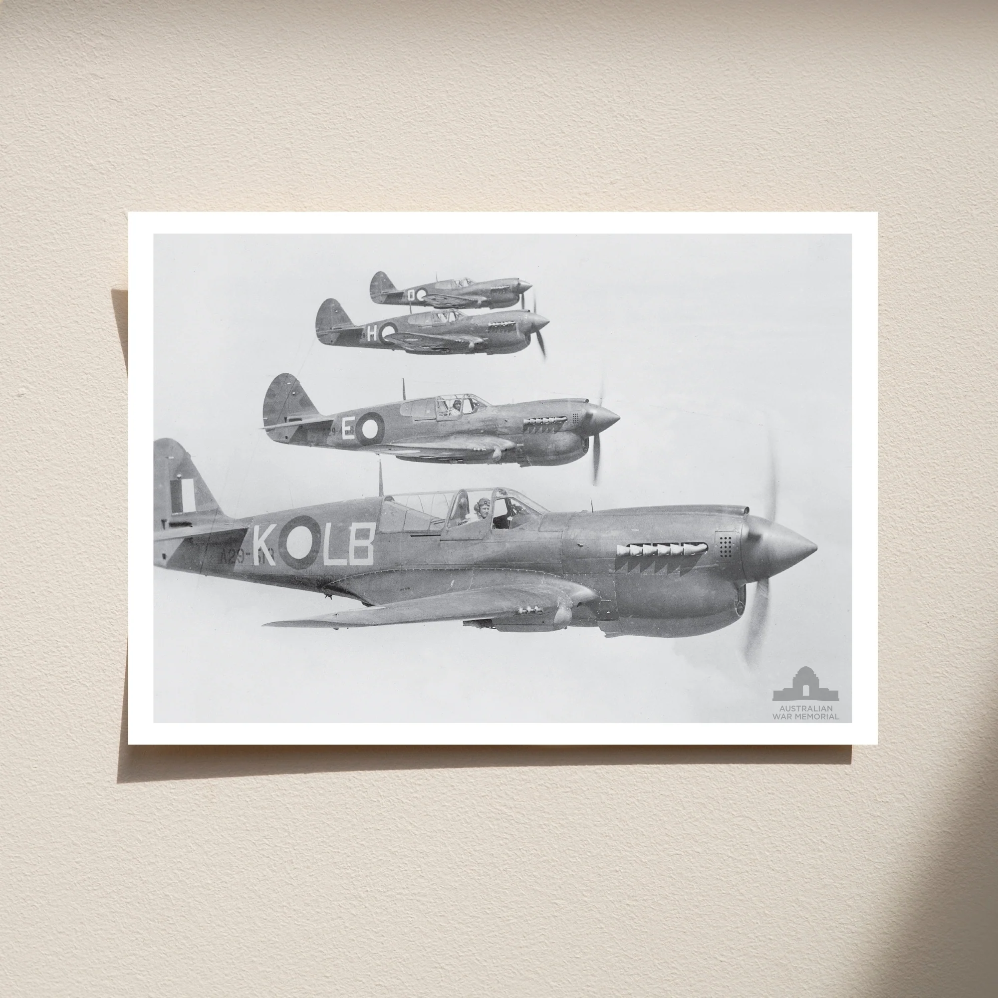 Postcard: A quartet of Kittyhawks from No. 84 Squadron RAAF