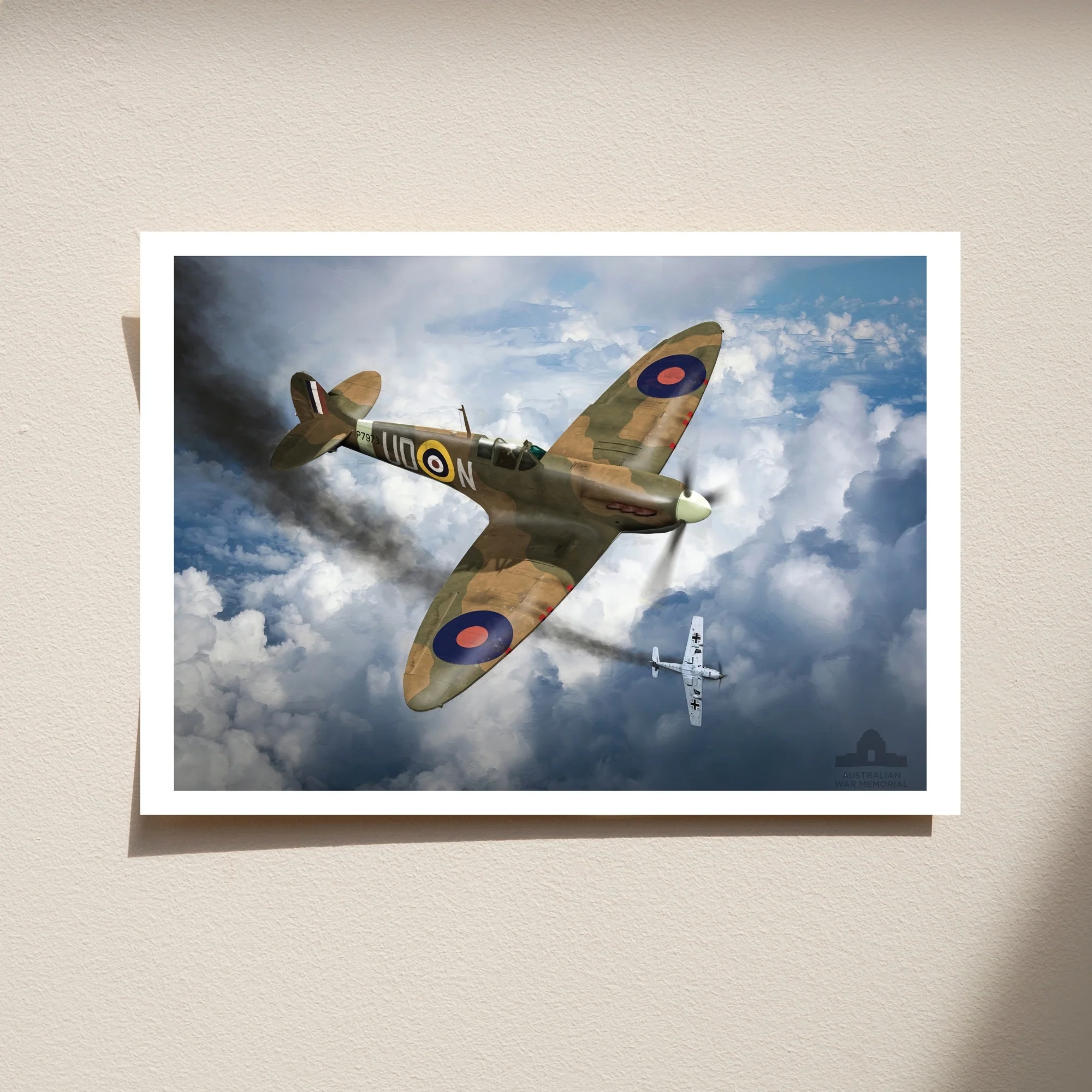 Postcard: Truscott's Spitfire, in action