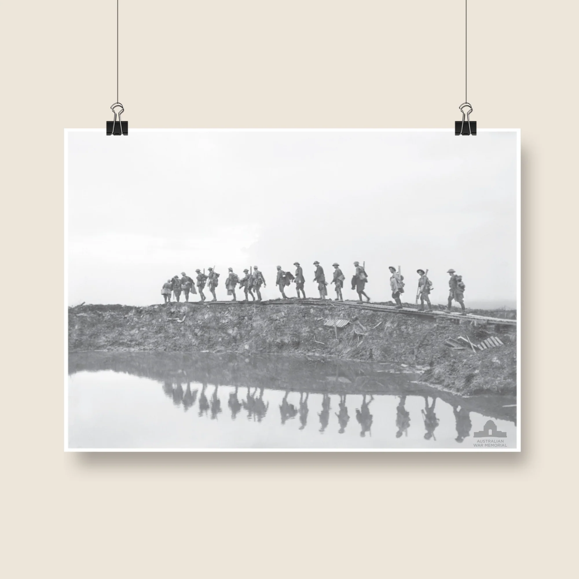 Poster, A1: 1st Australian Division walking on a duckboard track - Image 2