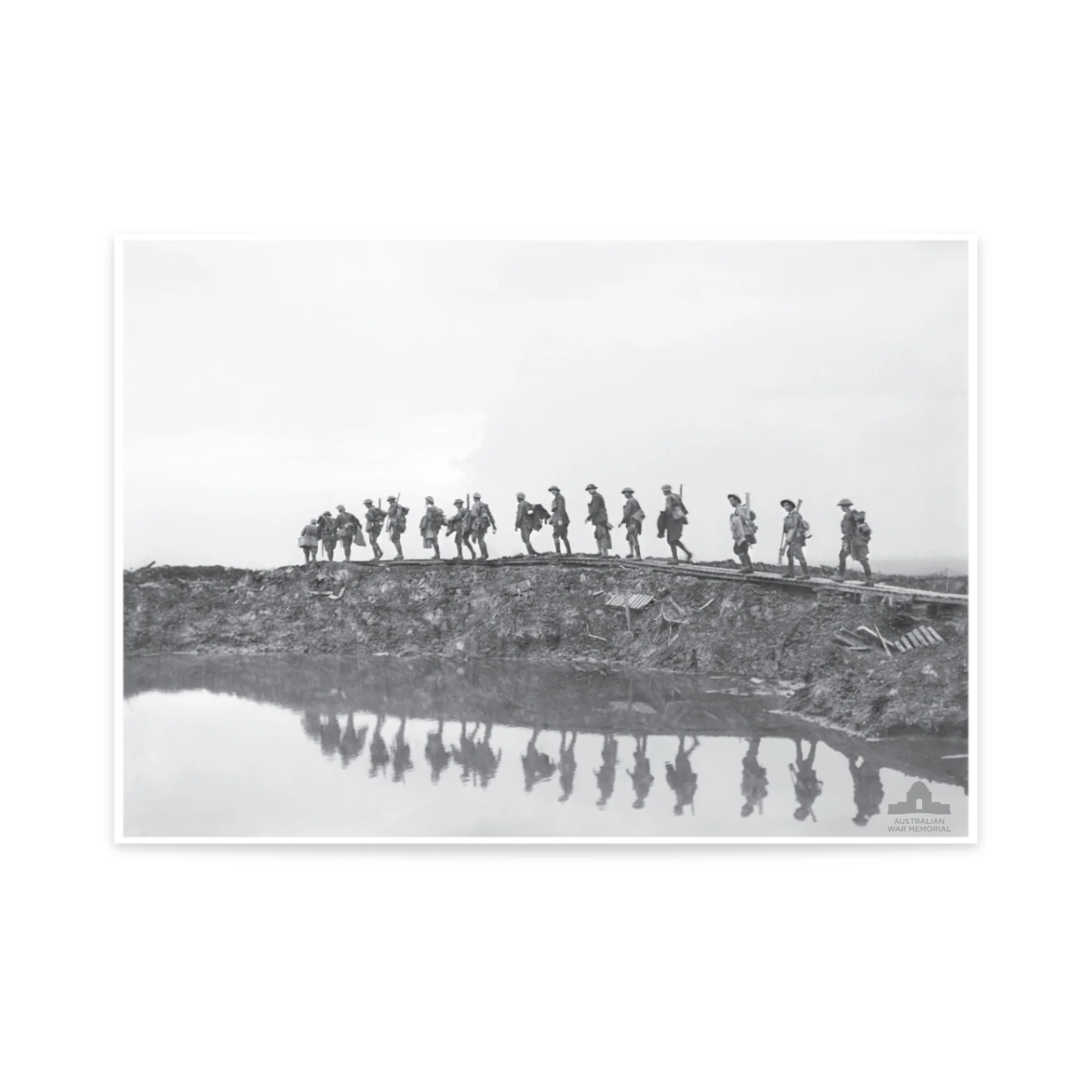 Poster, A1: 1st Australian Division walking on a duckboard track - Image 3