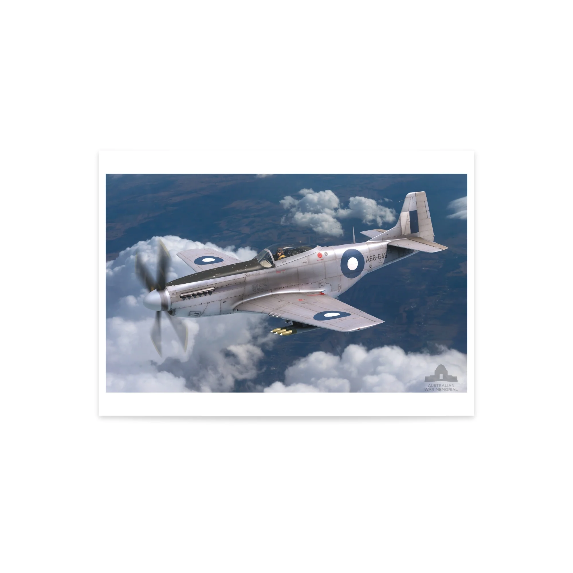 Print, A3: North American P-51D Mustang - Image 2