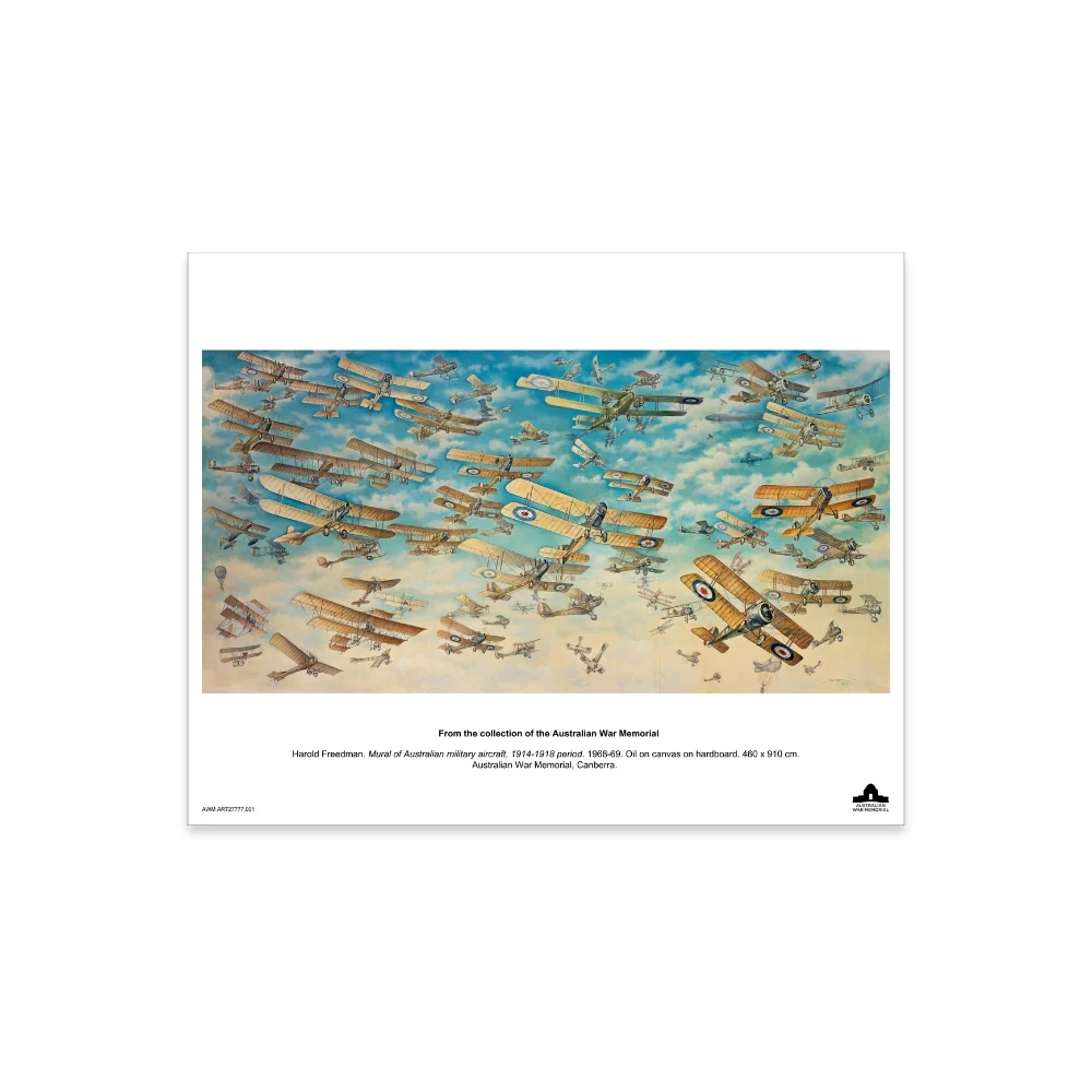 Print: Mural of Australian military aircraft, 1914-1918 period - Image 2