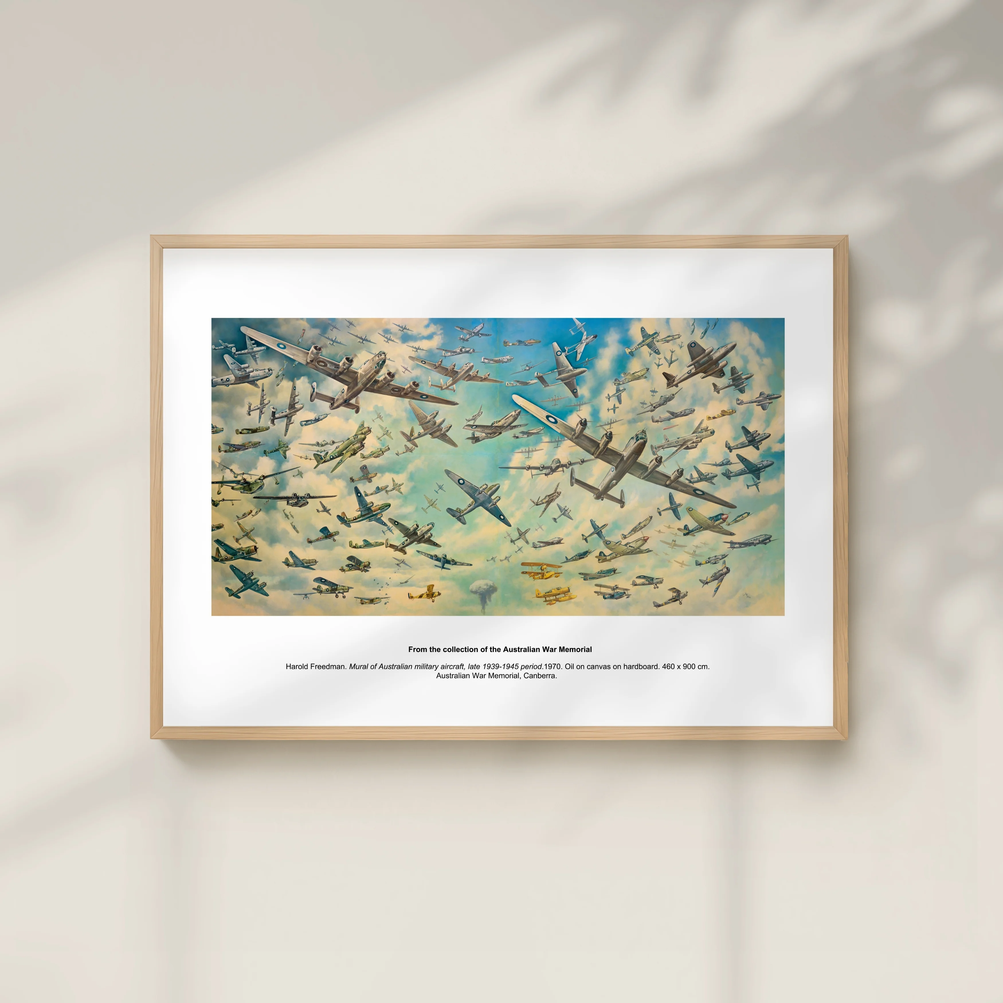 Print: Mural of Australian military aircraft, late 1939-1945 period