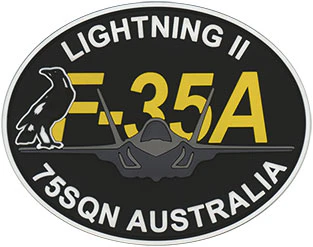 Patch, vinyl: F-35A 75 Sqn