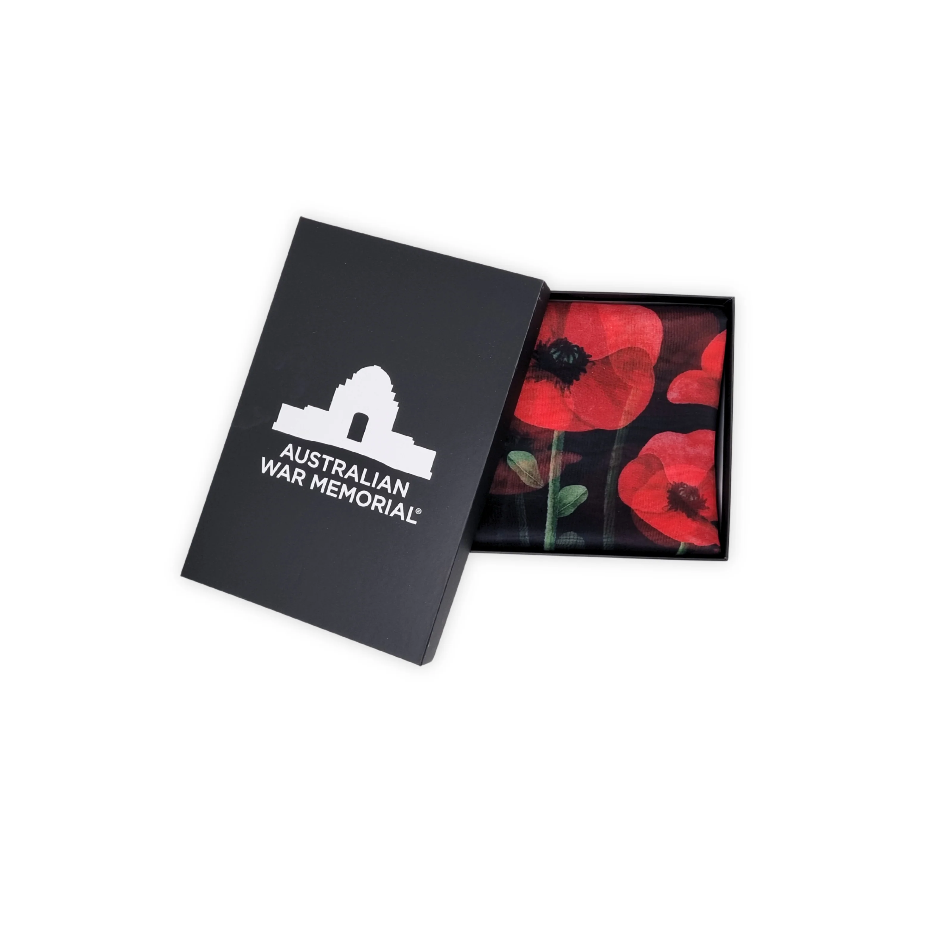 Chiffon Poppy Scarf - Black - Image 3
