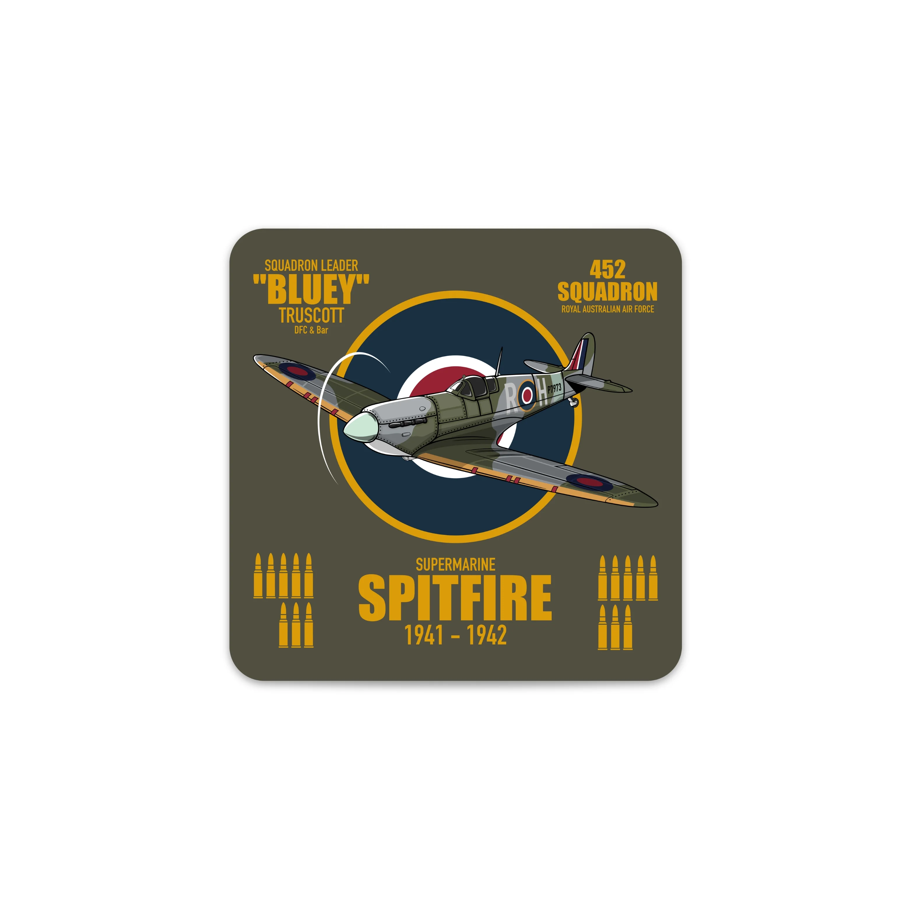 Sticker: Supermarine Spitfire, 452 Squadron - mission tally