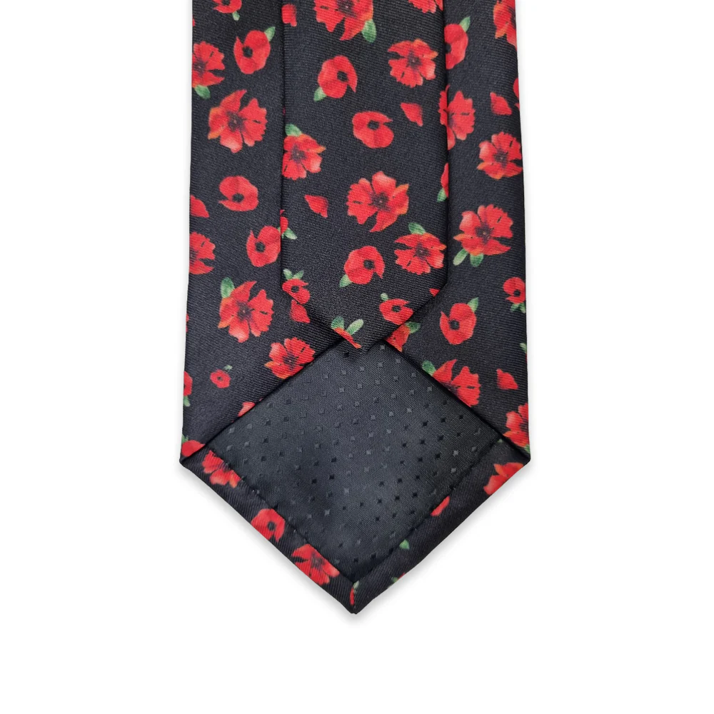 Tie: Poppies - black - Image 3