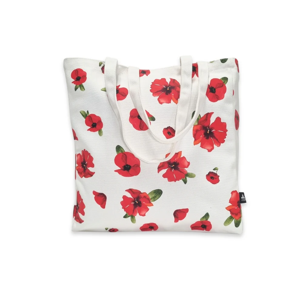 Tote bag: Poppies - White - Image 2