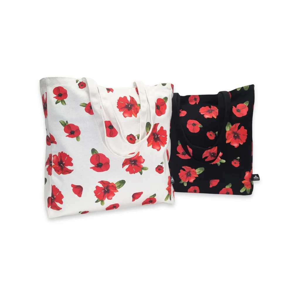Tote bag: Poppies - White - Image 3