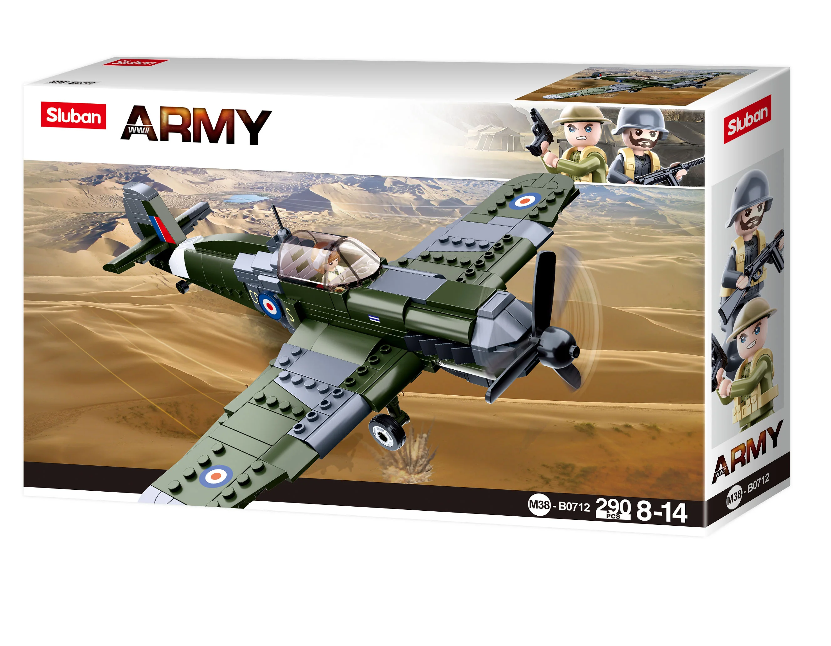 Sluban WWII Spitfire Fighter Plane Brick Set